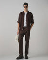Brown Slim Fit Cotton Cargos