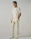 Off White Relaxed Tapered Fit Cotton Cargos