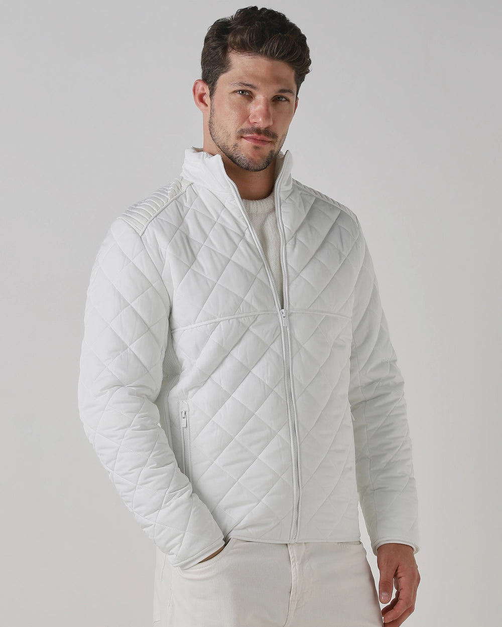 White Signature Quilted Jacket